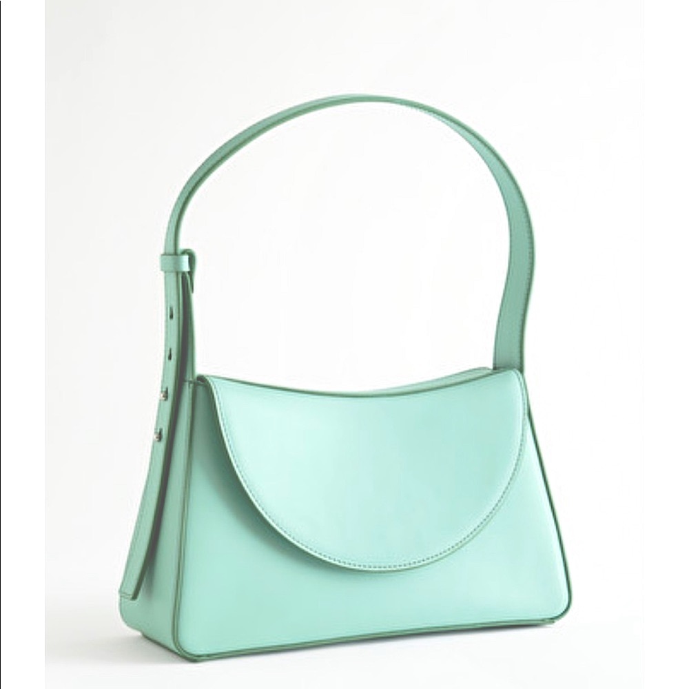 & other stories mint green Structured Leather Shoulder Bag